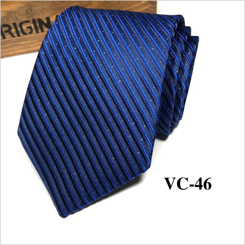 Source manufacturer business formal tie men 8cm wedding bridegroom work security stripes to make logo