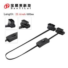 16pin OBD2 ���_�P��ĸ�^�D�����L�� 60cm Cable With Switch