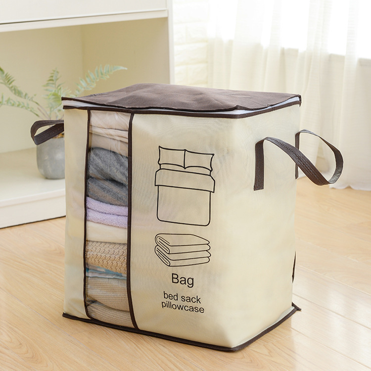 Korean-style Creative zakka Thickened Non-woven Double-ear Hand-held Quilt Clothes Finishing Storage Bag Vertical Edition