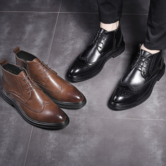 Taobao Fashion British Pointed Toe Studded Casual Men's Boots Large Size Foreign Trade Short Boots Model 78092-Z