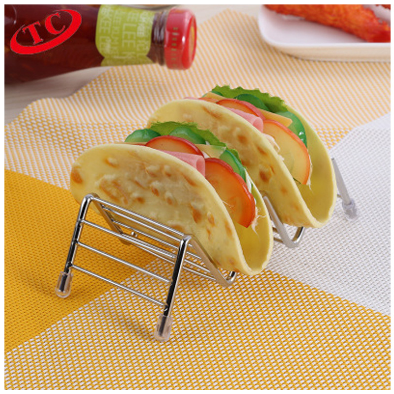 Suministro directo de fábrica Amazon transfronterizo de acero inoxidable mexicano Pancake tacoholder Pancake rack al por mayor