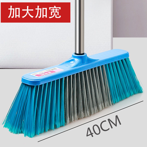 Large plastic bristle broom single industrial extended broom outdoor factory large broom household sweeping broom