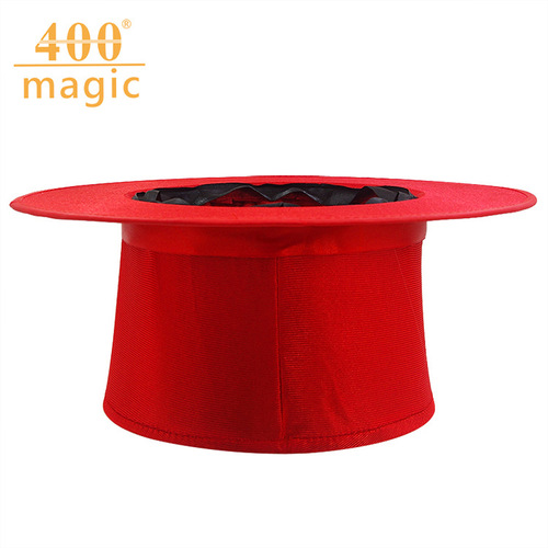 Magic folding hat boxed multi-color optional magician spring hat with hidden pocket magic hat magic props