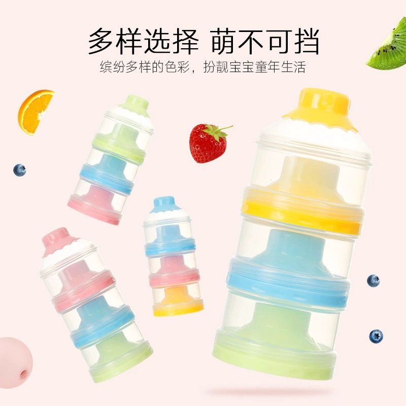 Коробка для молочного порошка воронка портативная трехслойная коробка для молочного порошка большой емкости съемный безопасный материал высокотемпературная коробка для детского молока