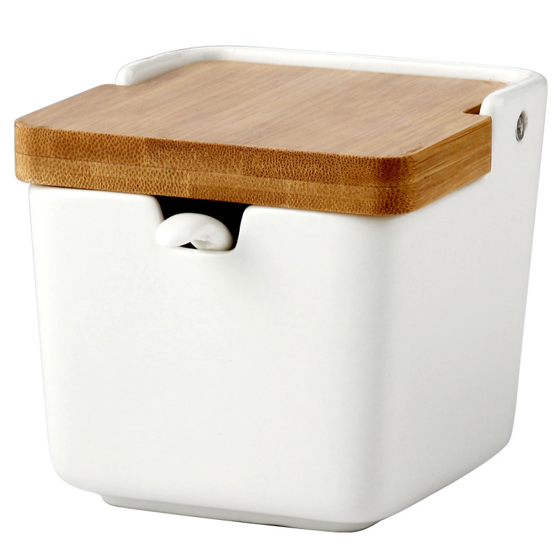 Jarra de condimento de cerámica del hogar de estilo japonés caja de condimento botella de aceite vinagre olla salsa olla almacenamiento condimento tarro traje de combinación múltiple