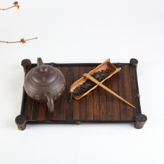 Japanese-style bamboo tea tray, bamboo cup stand, Gongfu tea set storage, tea pot and cup rack, tea table cup mat, bamboo tray tea mat