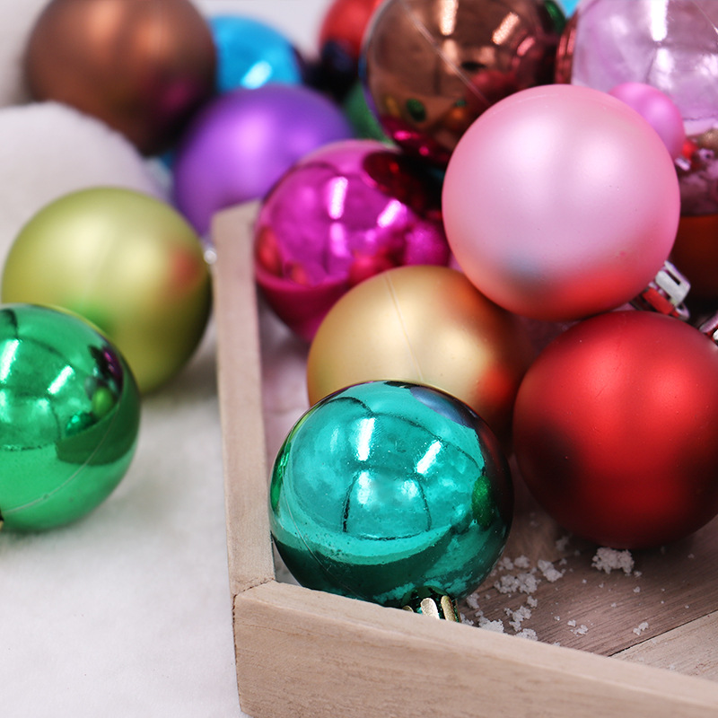 15cm BOLA DE Navidad mixta BOLA DE Navidad de plástico mate brillante galvanoplastia BOLA DE Navidad moldeo por soplado