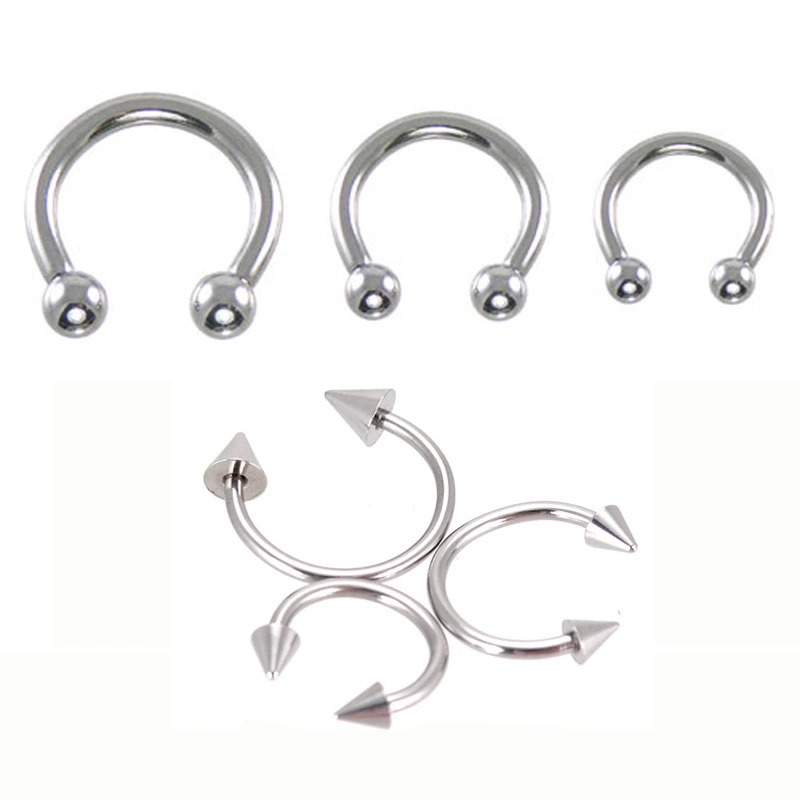 Трансграничные горячие продажи ювелирные изделия для пирсинга из нержавеющей стали C стержень круглый шар остроконечное кольцо подковы кольцо в носу CBR Универсальное кольцо бровей ногтей губ