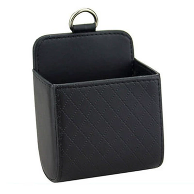Car Supplies Air Outlet Storage Bag Multi-Functional Car Mobile Phone Storage Bag Hanging Bag Storage Box Storage Box in the Car (Car storage bag/box) - black