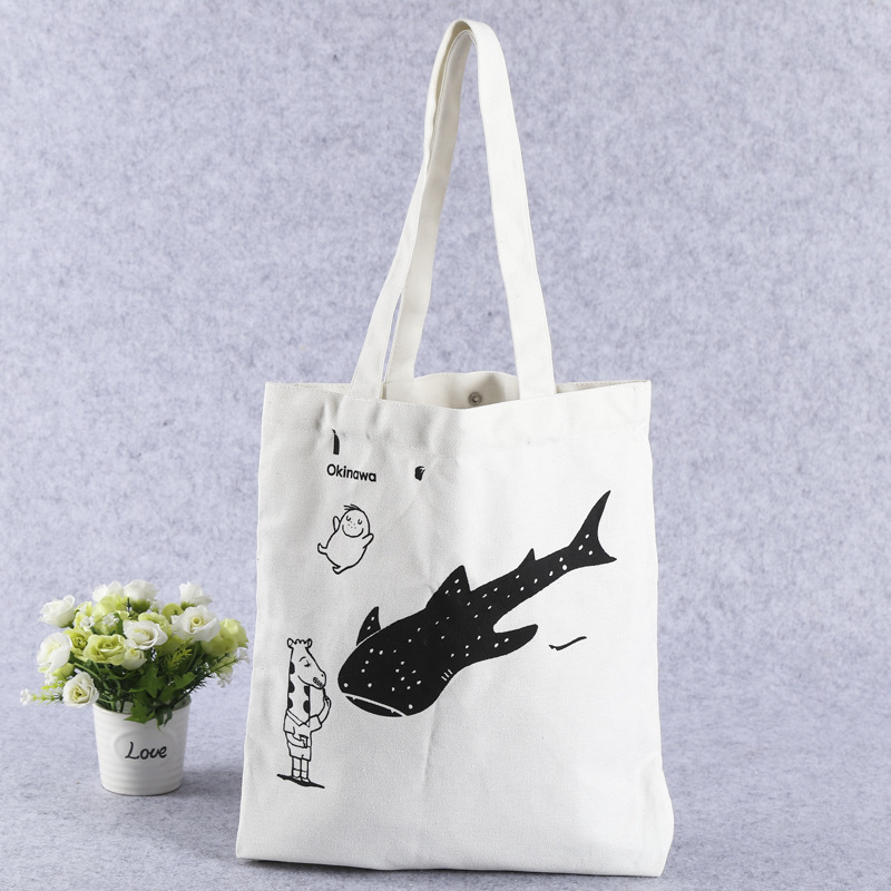厂家定 做棉布袋 创意单肩手提帆布包 精美印花广告购物袋定 制lo