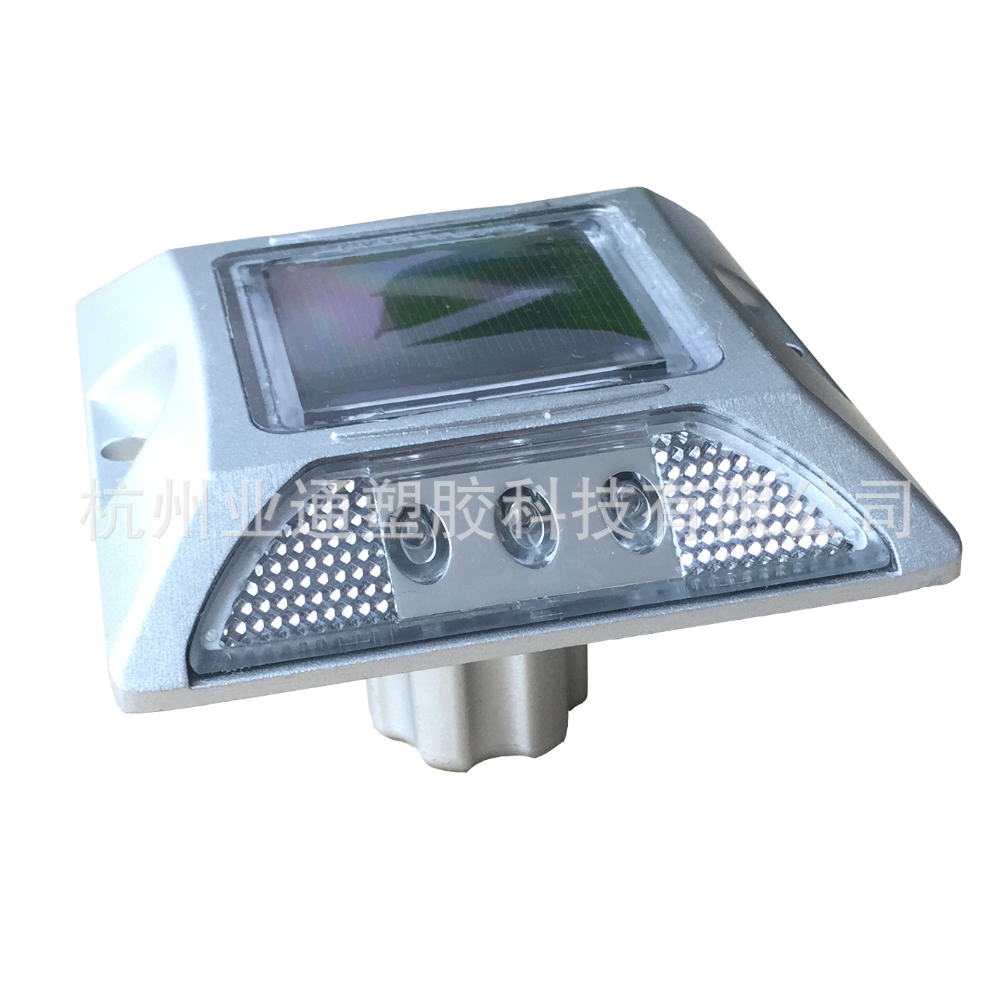 6LED太阳能道钉铸铝突起路标双面反光抗压高亮闪烁出口2年质保