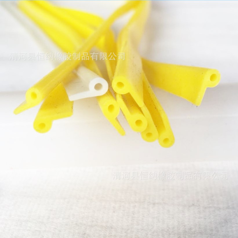 定型机硅胶条小p型密封条9字黄色高温硅胶条