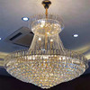 Golden ceiling lamp for country house, crystal pendant suitable for stairs for living room, lights, European style