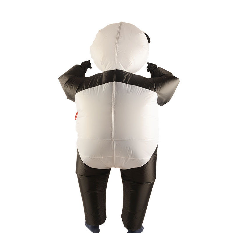 Amazon suministro de comercio exterior lindos dibujos animados panda inflables ropa de muñecas espectáculo ropa accesorios ropa de cosplay