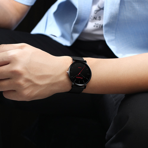 Swiss New Model Korean Version Minimalist Men's Quartz Watch Fashion Waterproof Direct Factory Sales Watch Wholesale