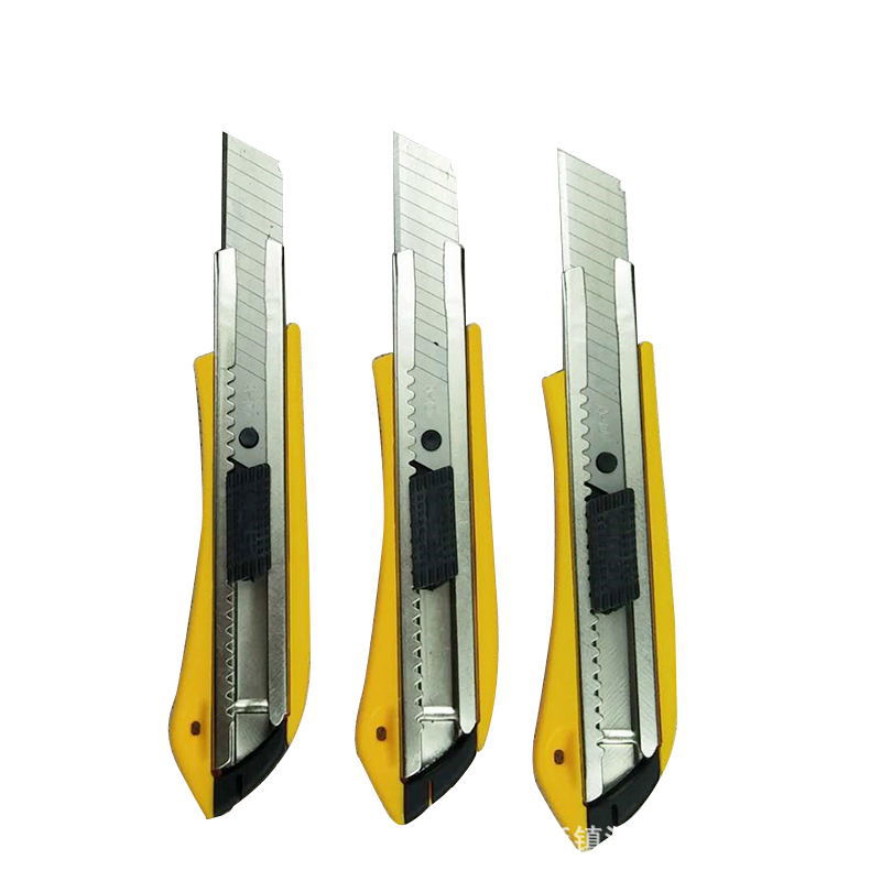 Fábrica al por mayor arte cuchillo titular corte papel cuchillo pieza desembalaje papel pintado cuchillo bloqueo automático anillo cuchillo alta calidad y bajo precio