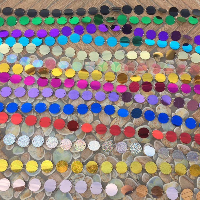 Sequin String Decorative Sequin Curtain Wedding Sequin Sequin String 3cm Round Wedding Sequin Curtain