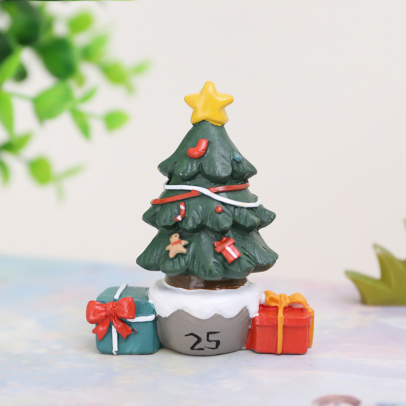 Zakka Santa Claus pequeños adornos de dibujos animados ins tienda de resina adornos decoración del hogar habitación de los niños regalos de escritorio