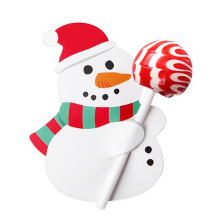 50 unidades precio 2022 nuevo Santa pingüino conejo dibujos animados Lollipop Tarjeta de papel decorativo DIY image 11