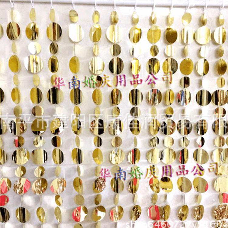 Wedding decoration sequin gold 3+5CM sequin curtain Stage decoration…