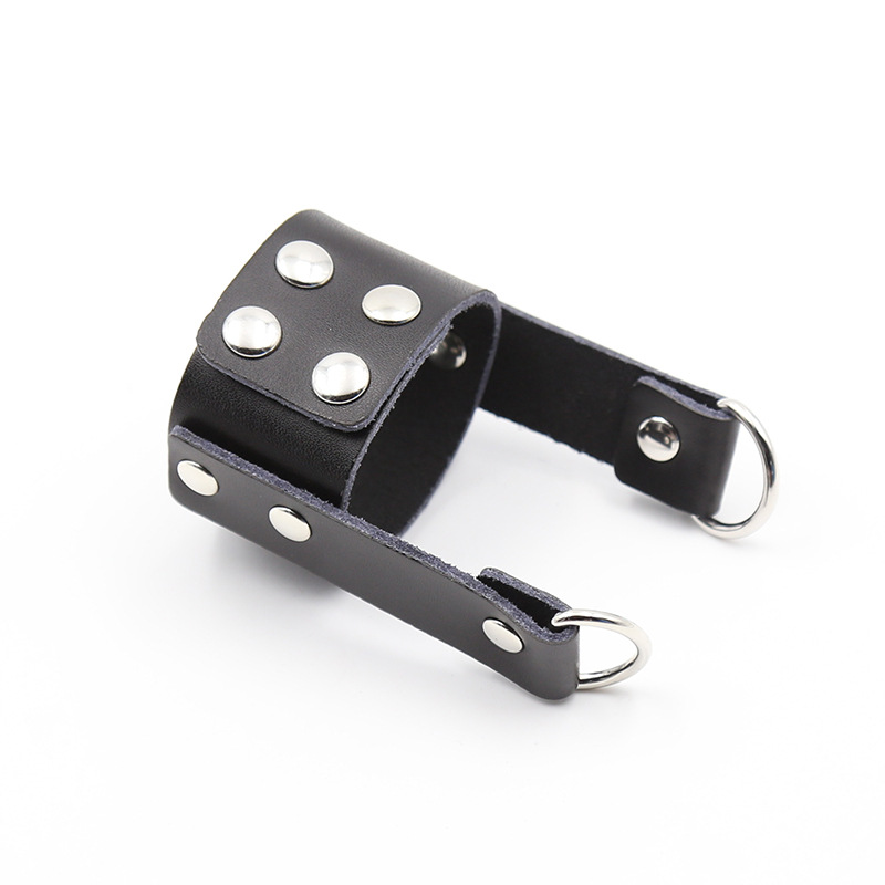 SM artículos sexuales anillo de piel de vaca anillo de pene anillo de retraso anillo de pene coqueteo juguetes sexuales bondage image 1