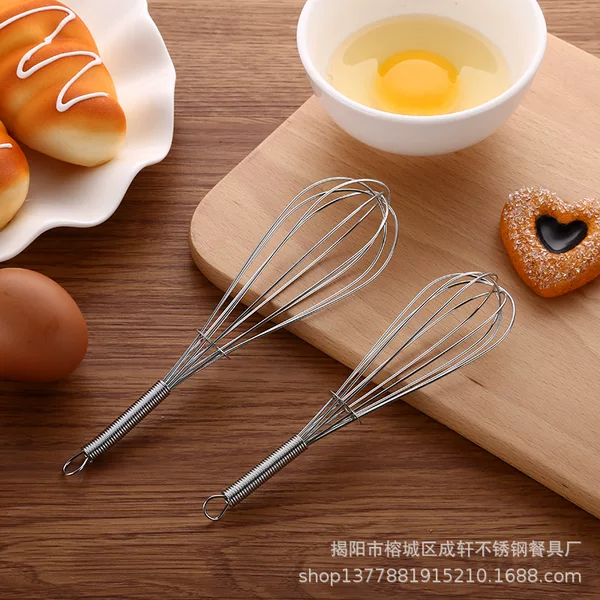 Creative kitchen gadget metal blender five-wire iron wire household 18cm manual eggbeater 16g