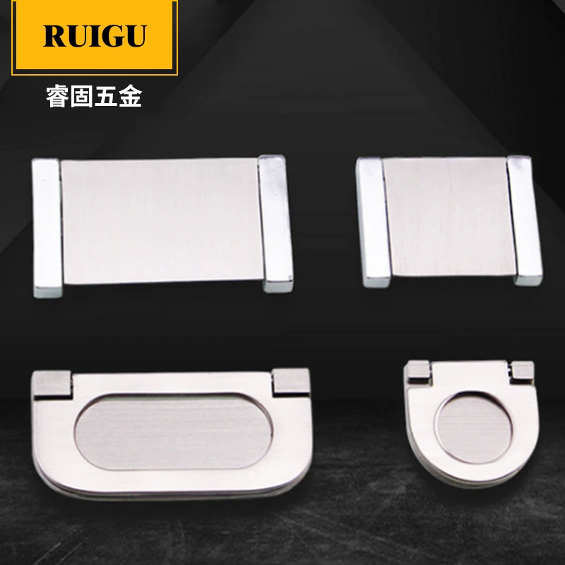 Сплав Цинка Флип Крышка Скрытая Ручка Ящик Невидимая Ручка Современный Простой Скрытый Шкаф Внутренняя Ручка Ящика