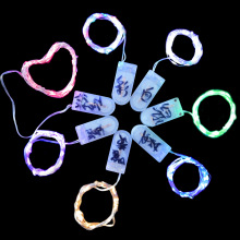 LED纽扣电池盒铜线灯圣诞节装饰灯串蛋糕花束装饰铜丝灯铜线灯串