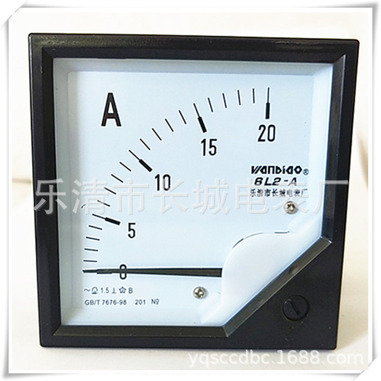 长城电表厂 6L2 20A 交流指针直接式电流表 厂家直销 80*80