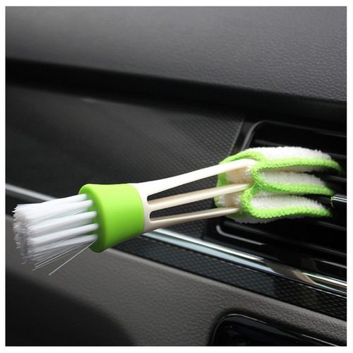 Factory automotive supplies double-head air conditioning brush air outlet brush interior instrument panel cleaning brush soft hair angel brush