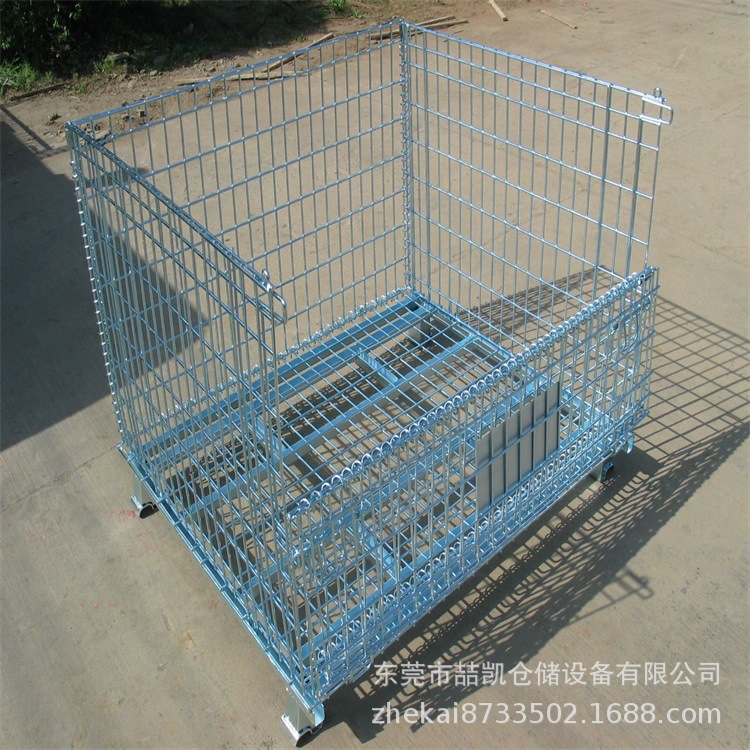 喆凯生 产厂家供应折叠式金属仓储笼仓库笼蝴蝶笼金属折叠料箱
