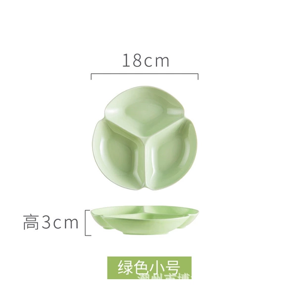 Fruit green three grid 7 -inch bowl