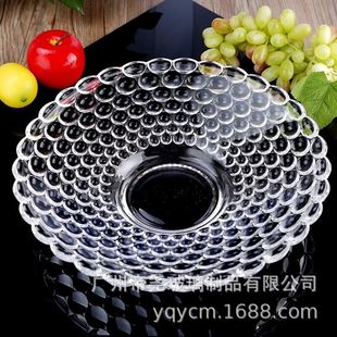 Glass fruit plate glass bead point fruit plate, fruit bucket hotel buffet fruit plate KTV bead point fruit plate