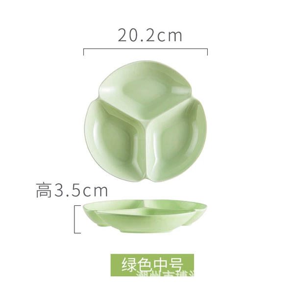 Fruit green three grid 8 -inch bowl