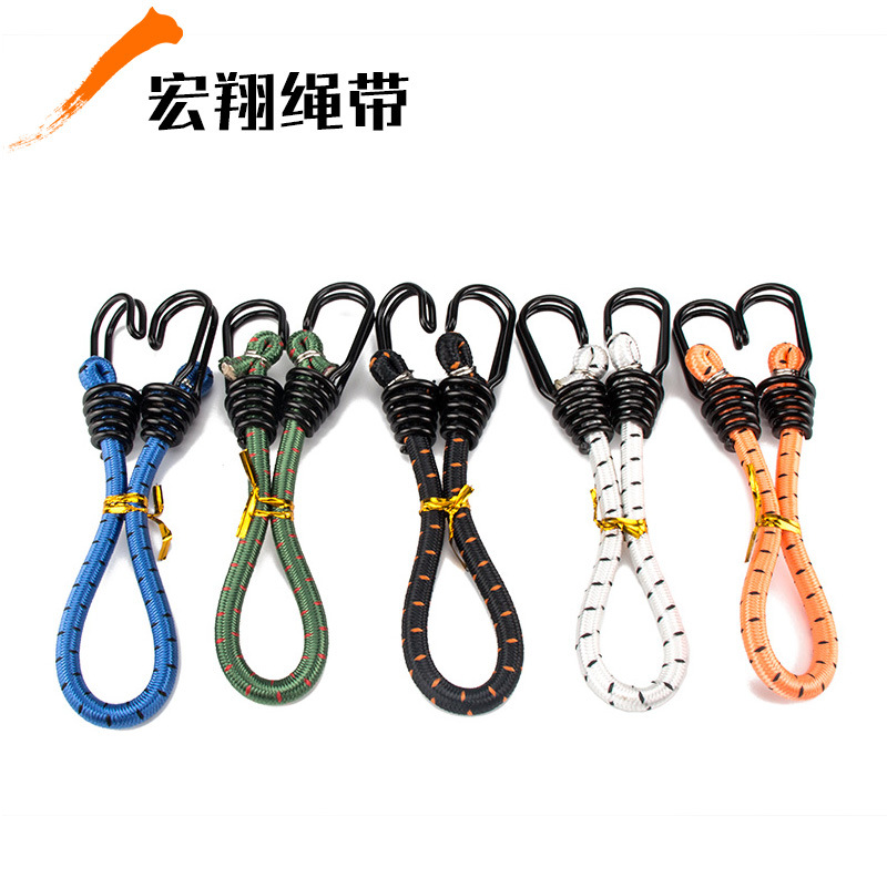 厂家直销绳子自行车摩托车后备箱带钩行李绳头盔捆绑绳弹力绳绑带
