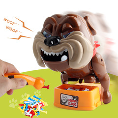 Careful of the evil dog stealing the bone, the vicious dog bites the finger, table game, parent-child interaction, practical joke, funny party toy