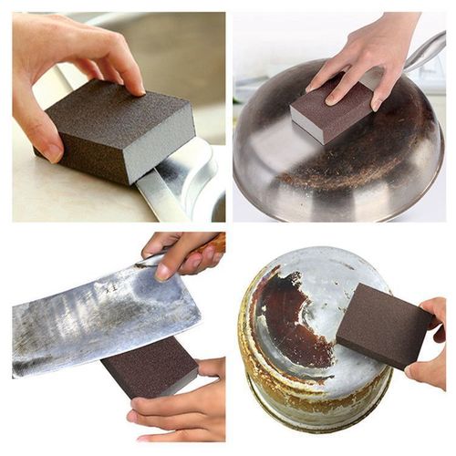 Emery sponge wipe non-stick oil kitchen cleaning supplies dish towel non-stick oil drop shipping