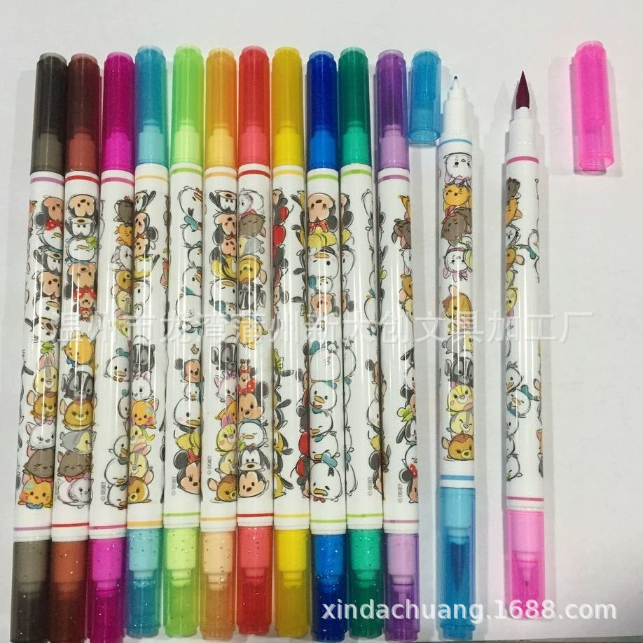 Двухголовая акварельная ручка нейлоновая кисть ручка Вэньчжоу цветная ручка оптовая