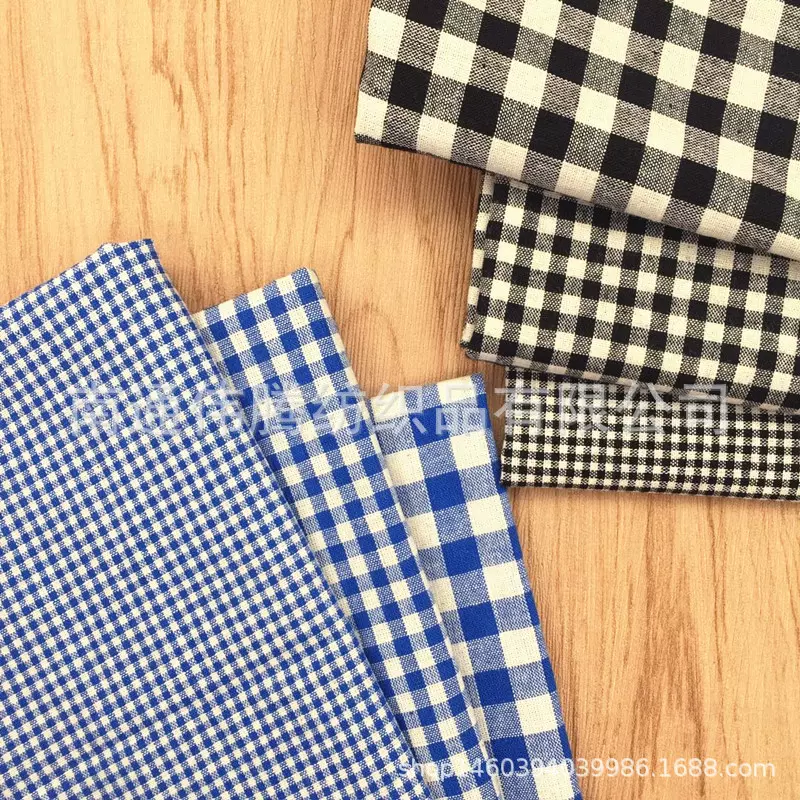 21支全棉色织梭织布男女衬衫服饰面料厂家现货批发 纯棉色织布