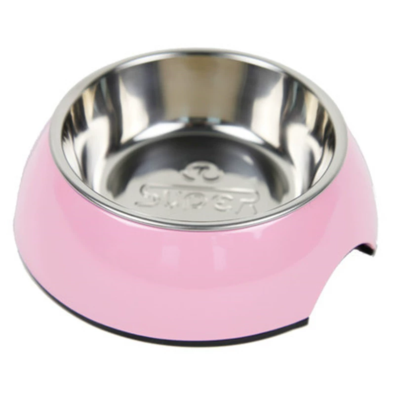 Houp Dog Bowl Pet Поставки для домашних животных Чаша Оптовая Нержавеющая Сталь Корзина Круглая Чаша