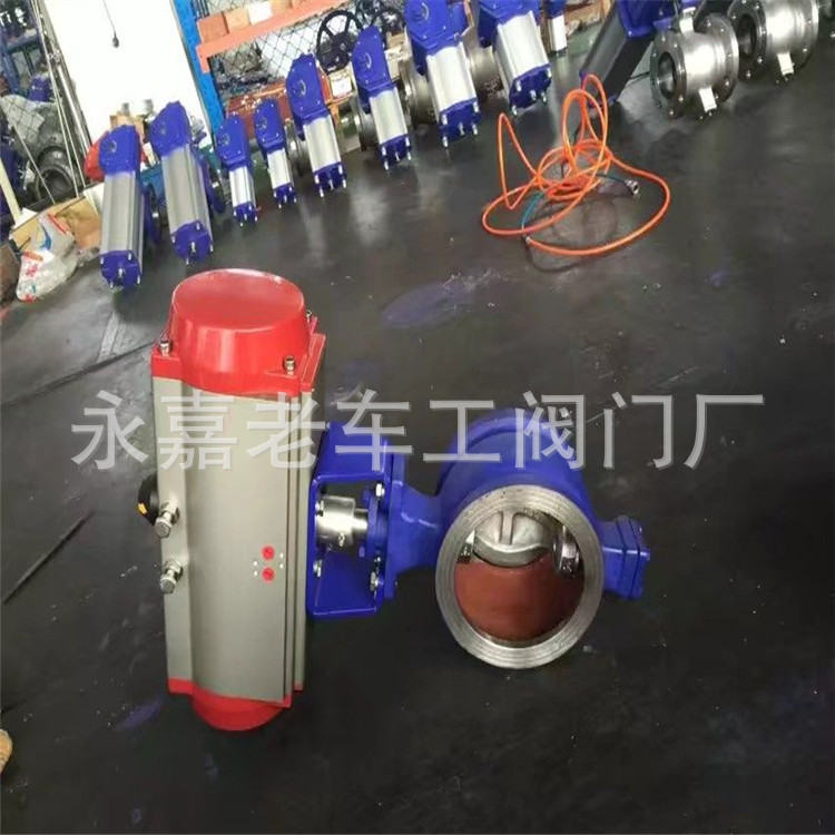 VQ647Y-25P气动不锈钢法兰V型球阀 V型球阀 气动V型球阀 铸钢球阀