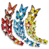 Three dimensional realistic magnetic decorations with butterfly on wall, fridge magnet, in 3d format