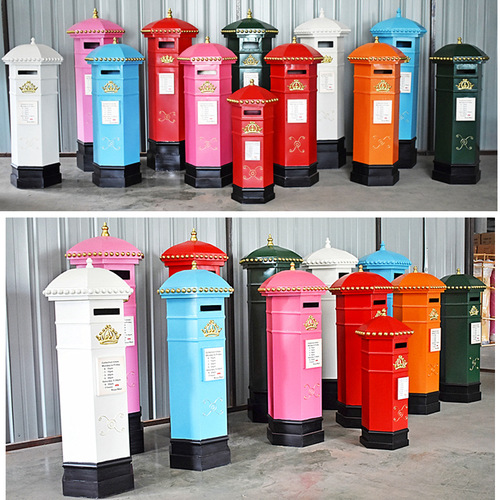 Factory direct sales British postal box extra large model mailbox mailbox bar cafe retro decorative ornaments