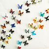 Realistic three dimensional decorations with butterfly on wall for children's room, layout for kindergarten, sticker, 3D