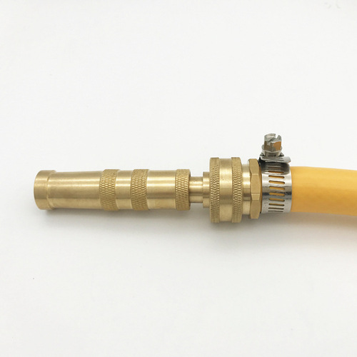 Garden brass nozzle, heavy-duty adjustable twist hose nozzle head, garden hose, car washing, flower watering spray gun