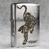 ZIPPO windproof kerosene lighter classic chromium 200 drawing single -sided carving down the mountain tiger