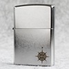 Zippo windproof kerosene lighter classic chromium flower yarn 207 navigation compass