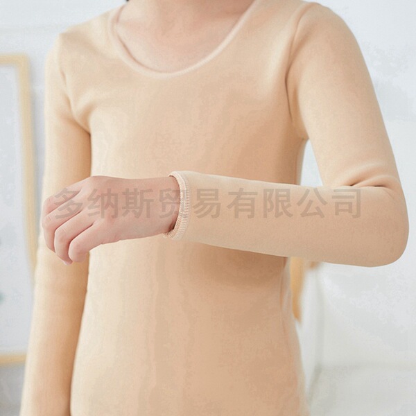Demi-season children's fleece invisible keep warm underwear