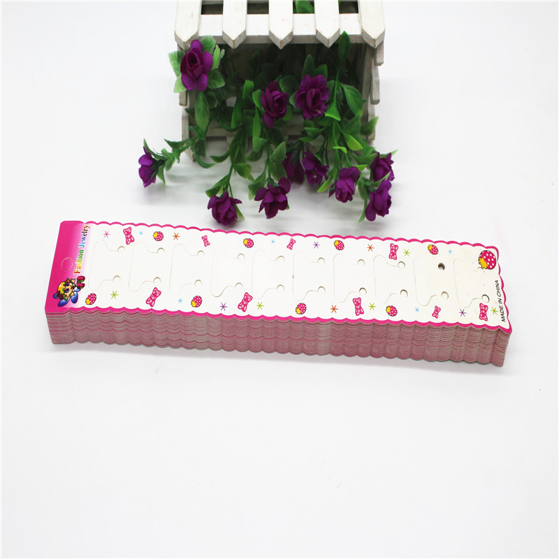 10排孔卡片卡片厂家饰品包装材料长条卡片发饰配件皮筋纸质卡片