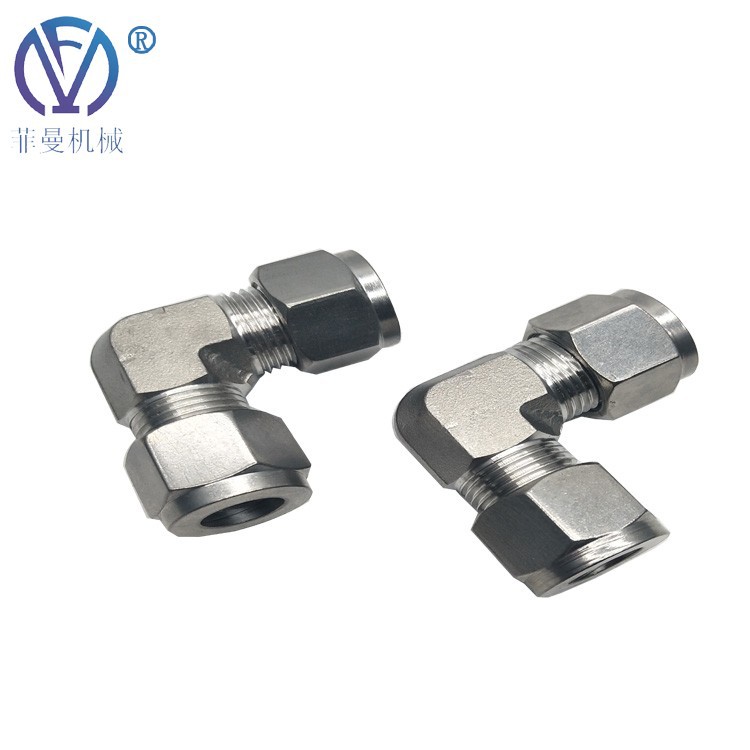GB/T3740.1不锈钢卡套式直角管接头焊接式内丝弯头直角外螺纹接头